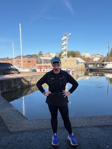 Lizzy training for the London Marathon